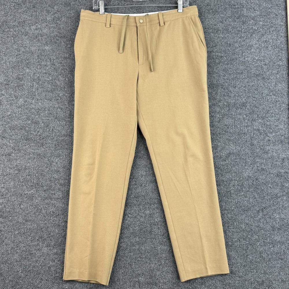 Quince Smart Chino Pants Mens 32x32 Khaki Brown Ultra Stretch Drawstrings Casual
